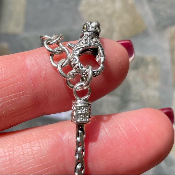 SS925/18K gold hook closure bracelet - Picture 9 of 10